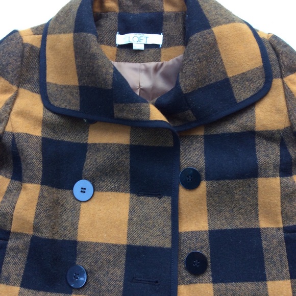 LOFT Buffalo Plaid Double Breasted Jacket - Picture 4 of 4